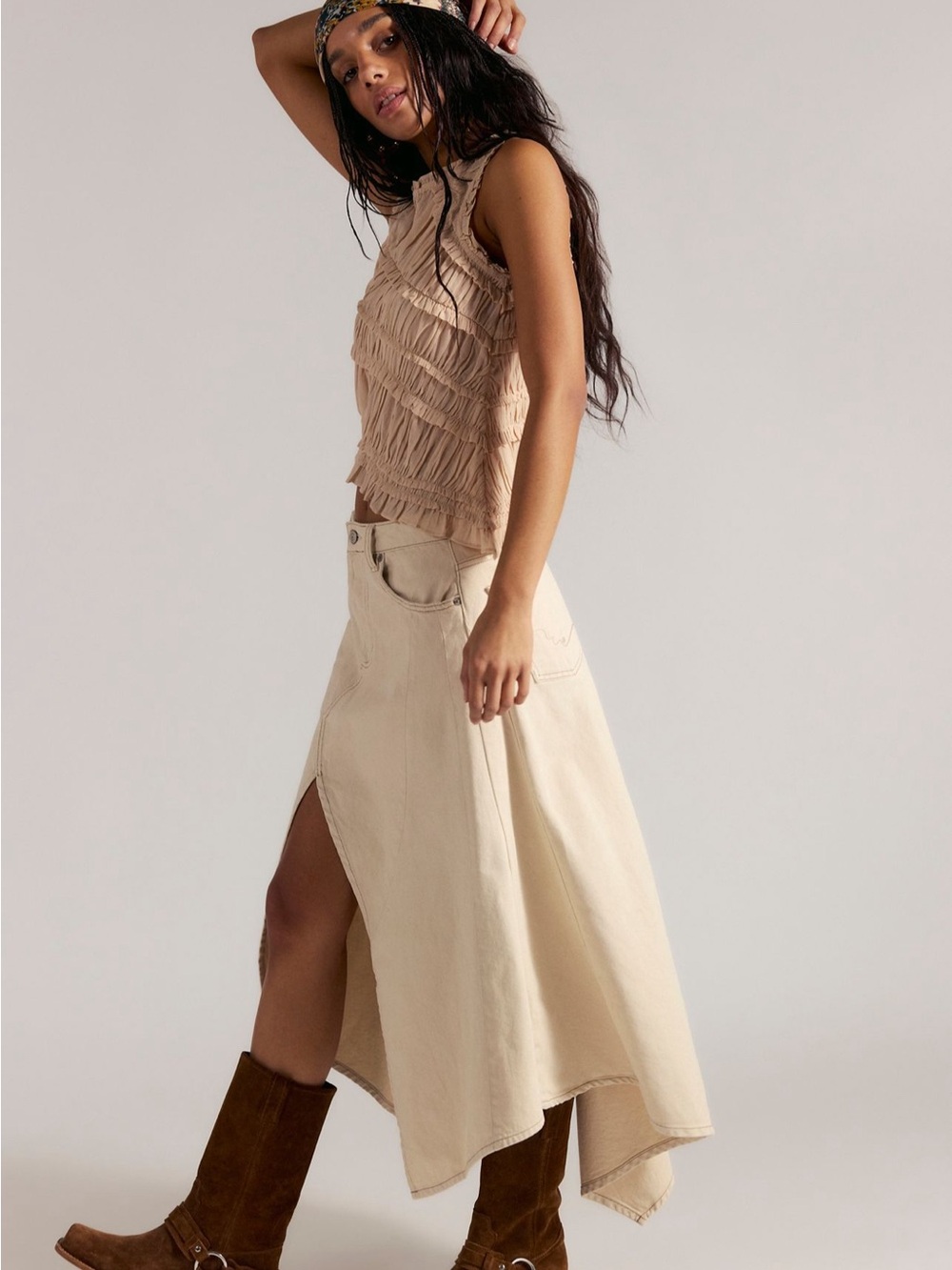 Free People We The Free Asymmetrical Maxi Skirt - Picture 5 of 6